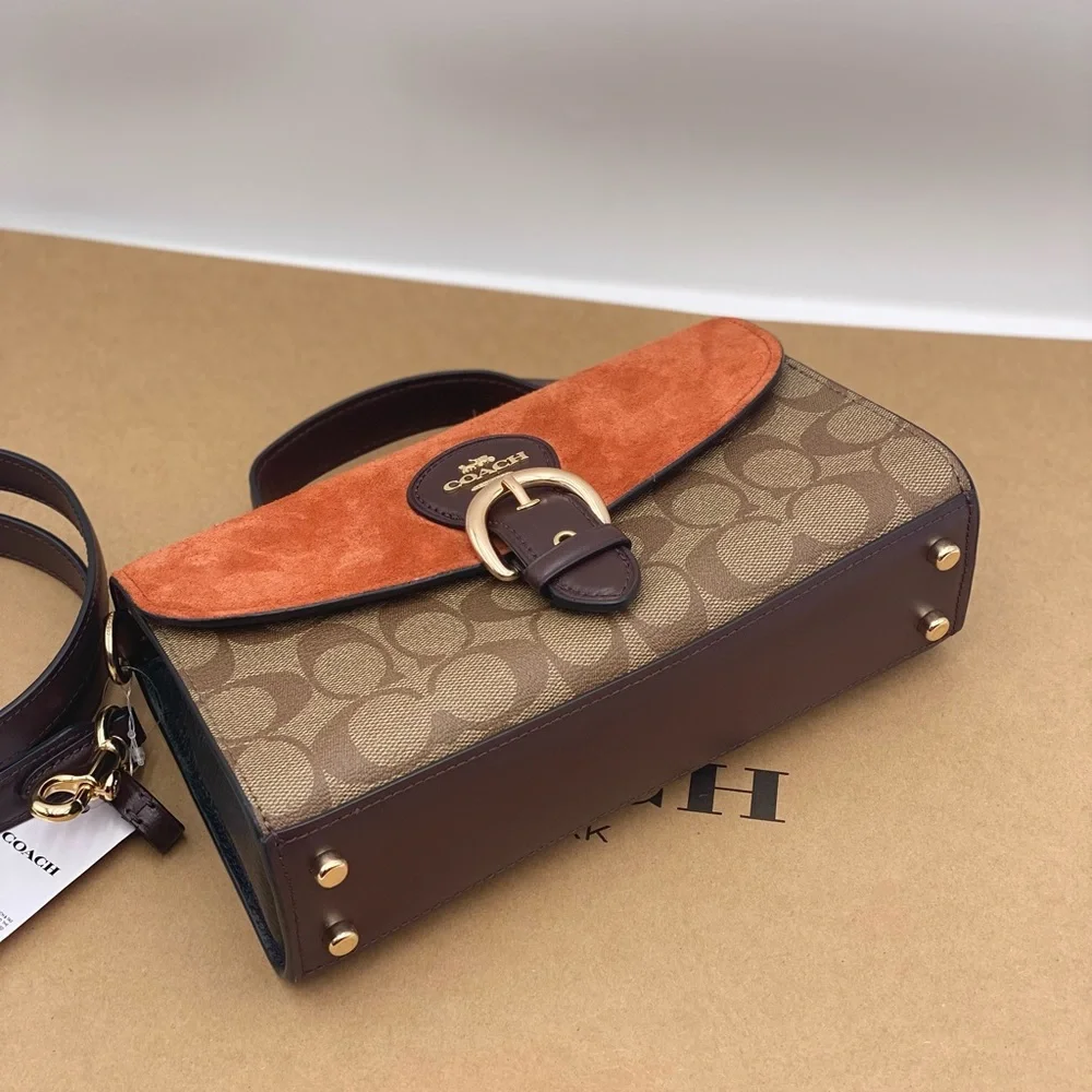 Coach Kleo Top Handle In Signature Canvas - Picture 12 of 15
